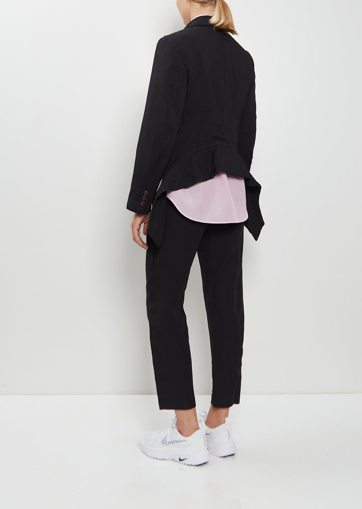 Draped Panel Twill Jacket