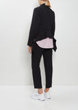 Draped Panel Twill Jacket