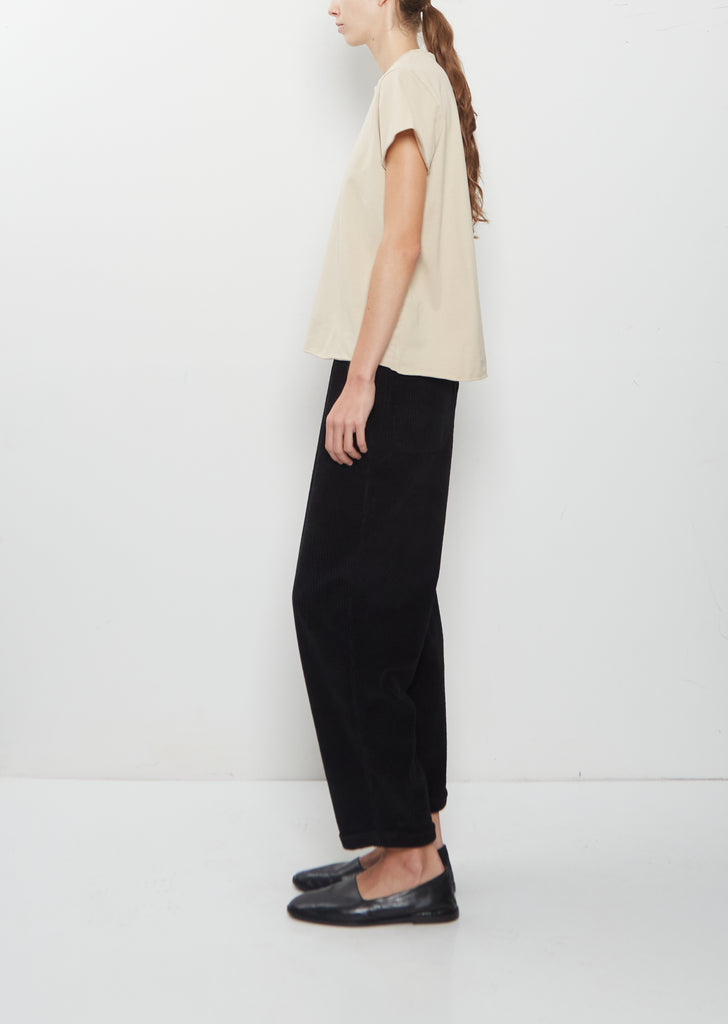 Paride Velluto Cotton Pant — Black