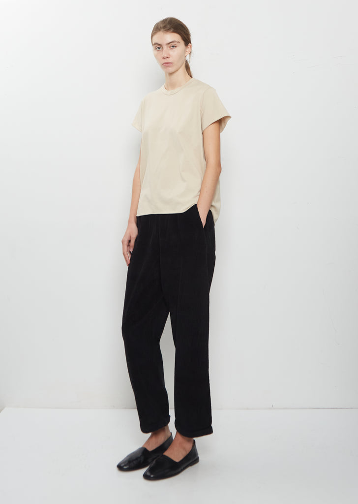 Paride Velluto Cotton Pant — Black