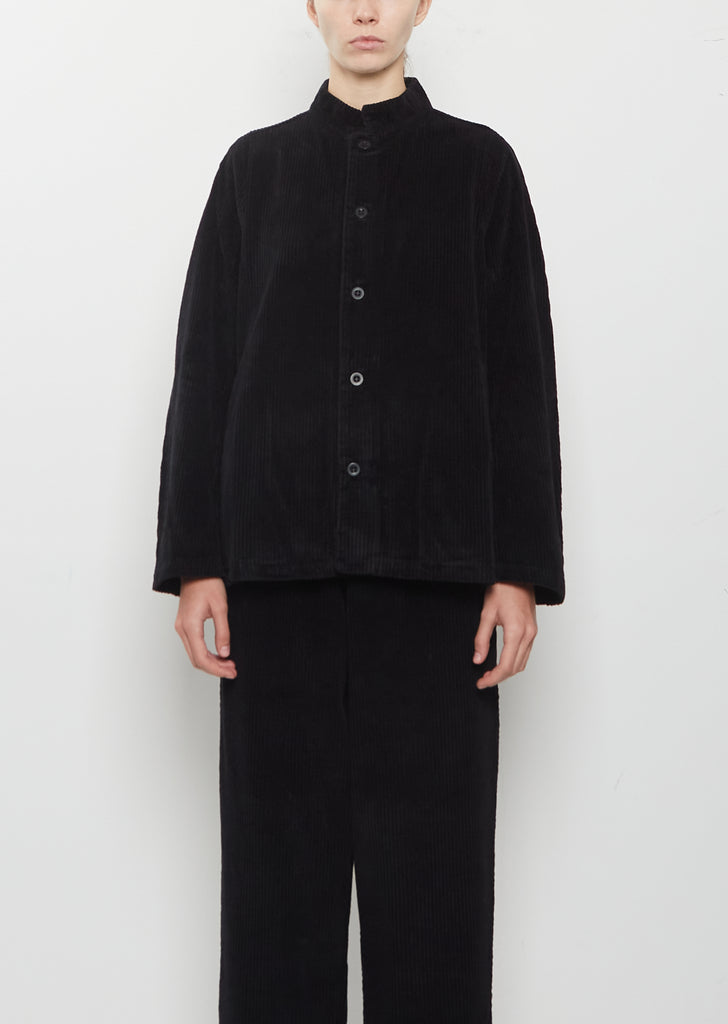 Pireo Velluto Cotton Jacket — Black