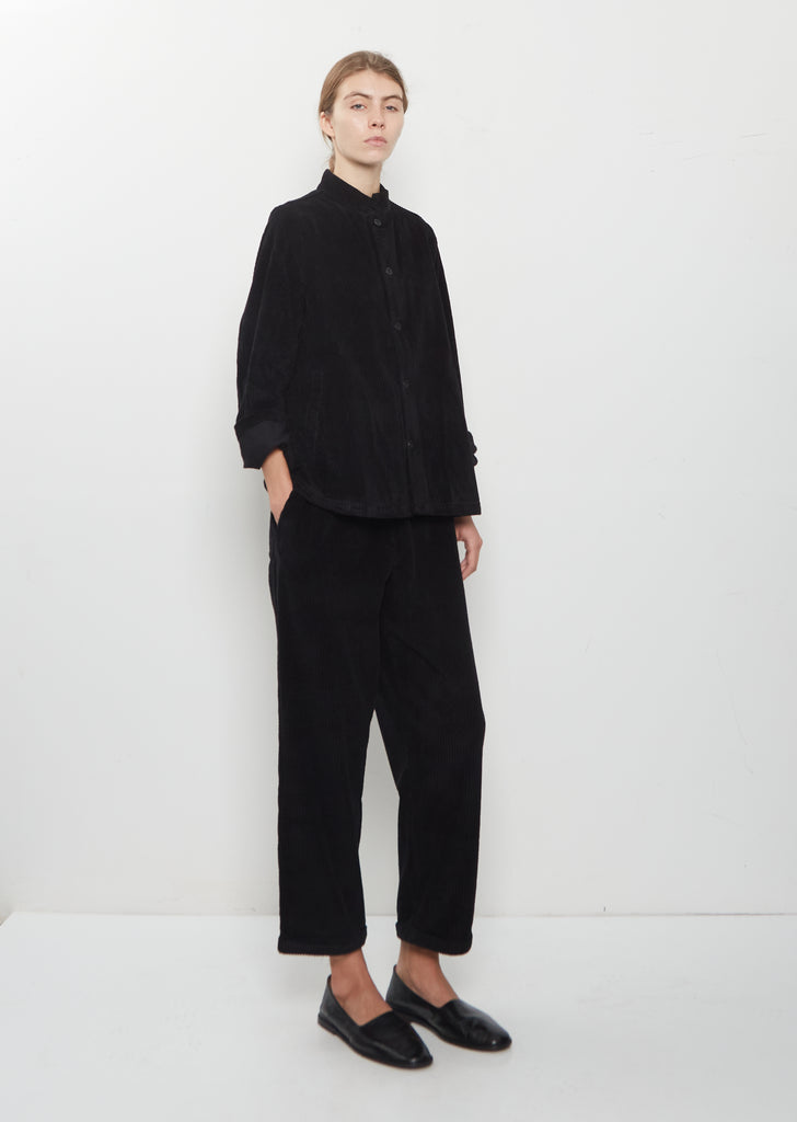 Pireo Velluto Cotton Jacket — Black