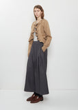 Cashmere Ruffle Cardigan — Yellow