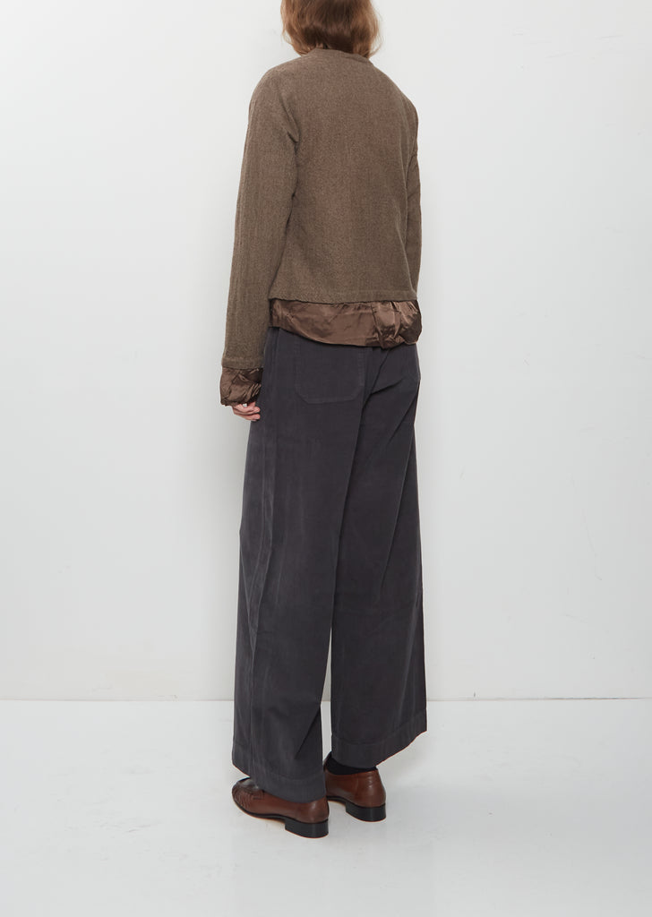 Wool Satin Trim Jacket