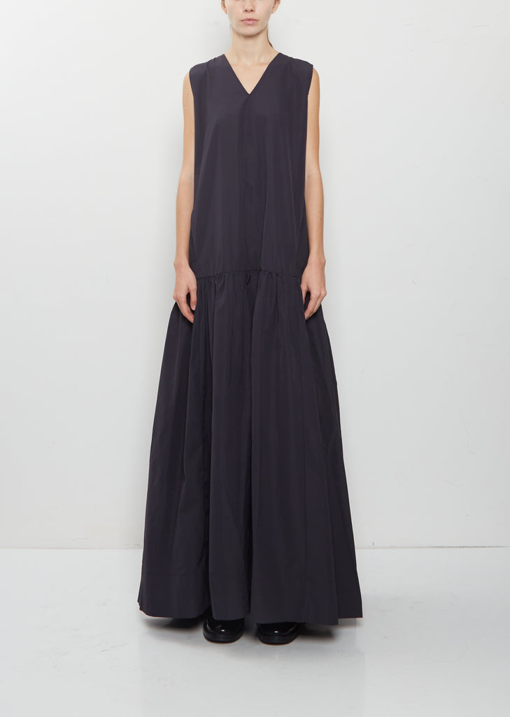 Long Drop Waist Taffeta Dress