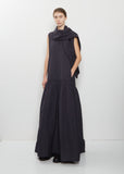 Long Drop Waist Taffeta Dress