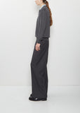 Wool Silk Long Sleeve Polo Shirt Double