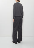 Wool Silk Long Sleeve Polo Shirt Double