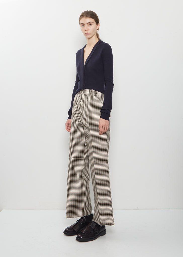 Check Tailoring Wool Trousers