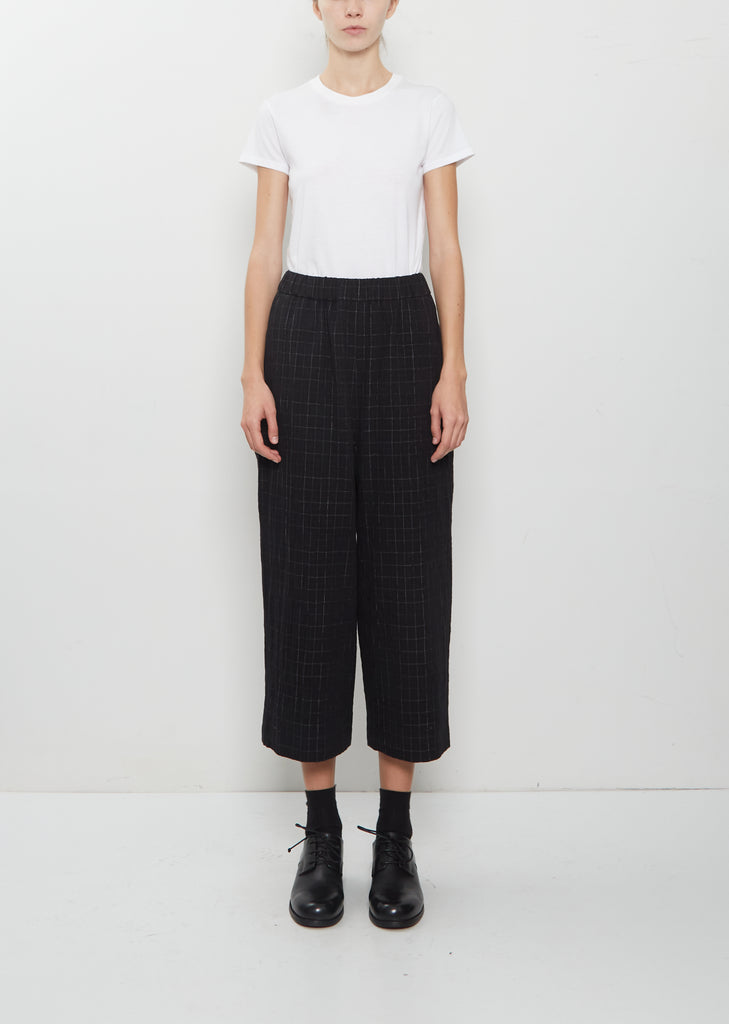 Pierre Cotton Wool Chalk Check Pants