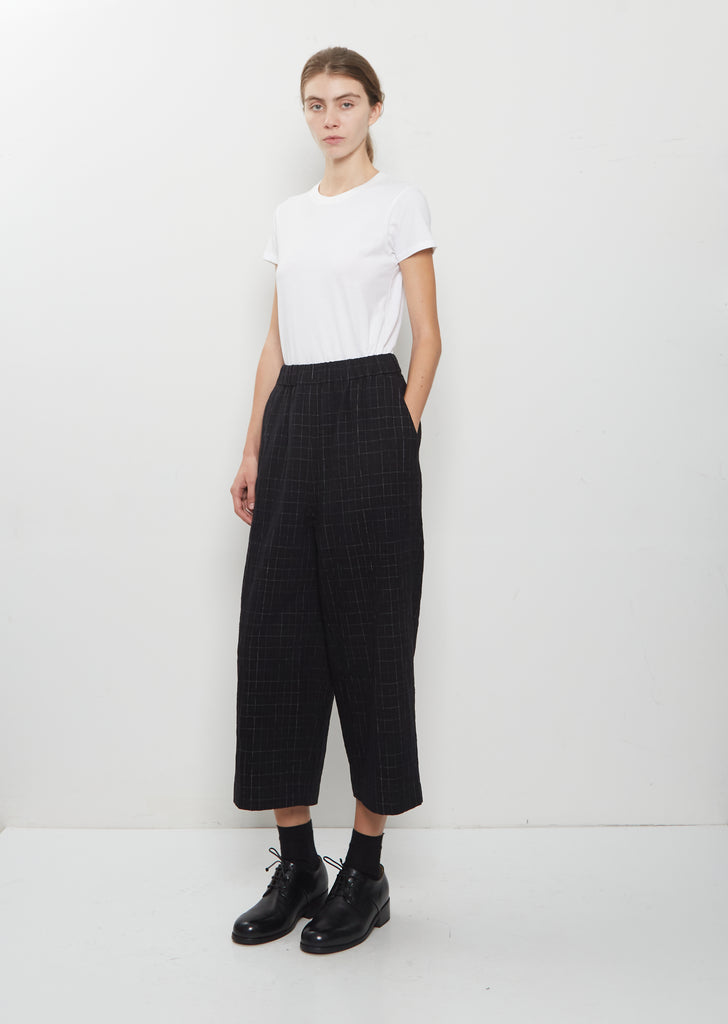 Pierre Cotton Wool Chalk Check Pants