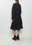 Cashmere Ruffle Cardigan — Black