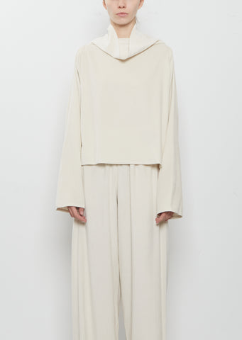 Corduroy Batwing T-Neck Oversized Shirt