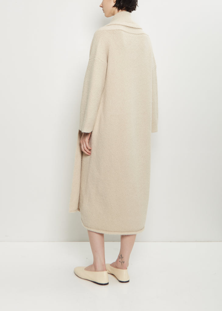 Long Shawl Alpaca Cardigan — Antique Melange