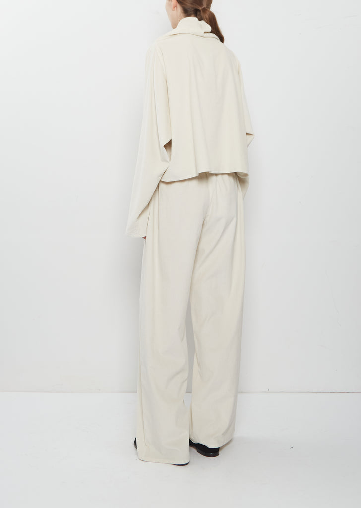 Corduroy Batwing T-Neck Oversized Shirt