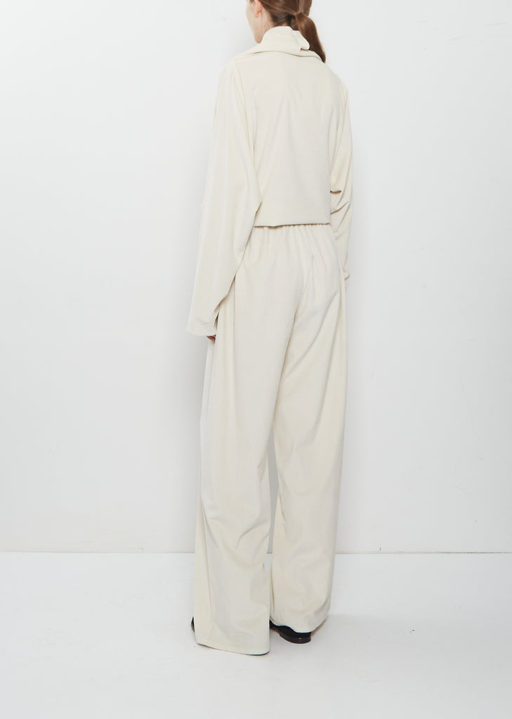 Cotton Corduroy Pajama Pants — White