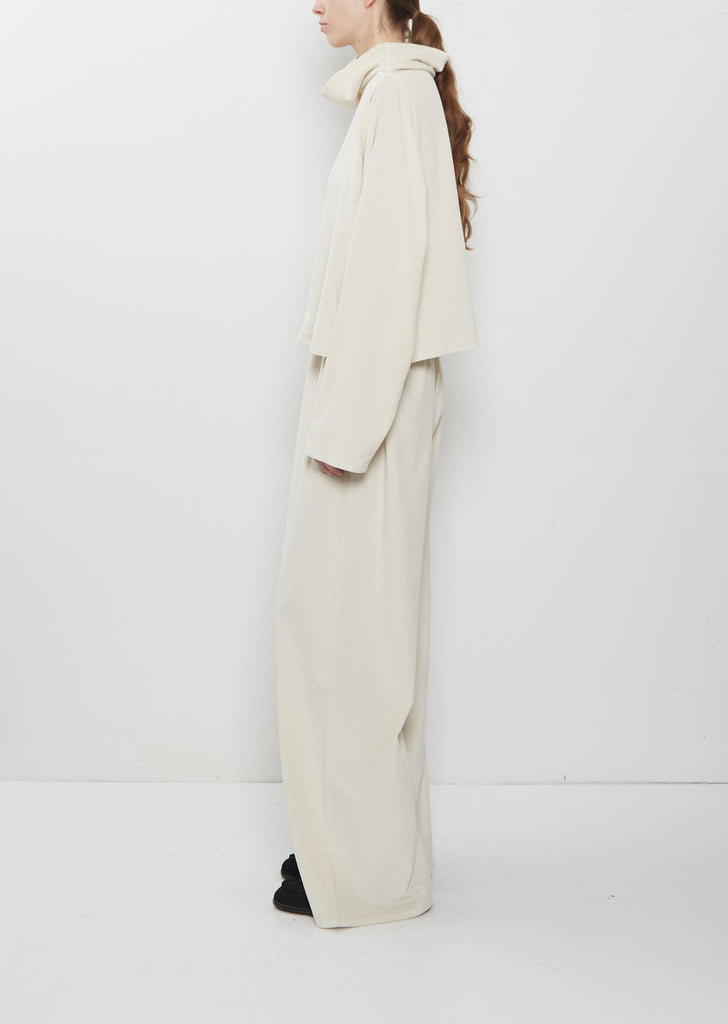 Corduroy Batwing T-Neck Oversized Shirt