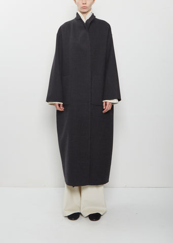 Panno Wool Long Coat w/ Cimossa