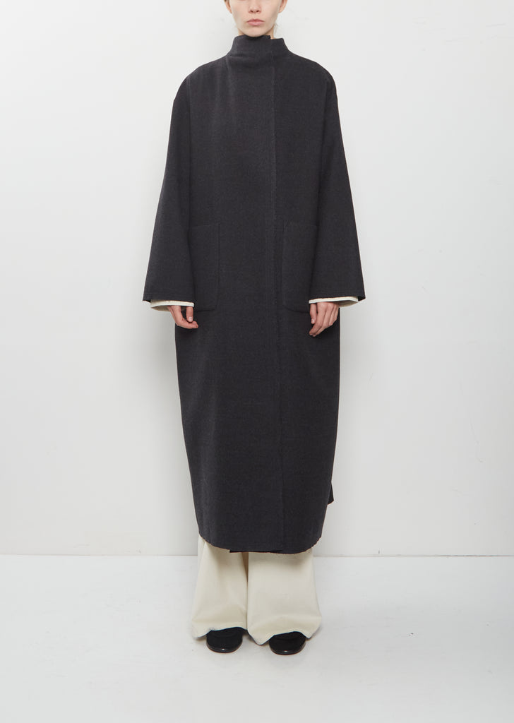 Panno Wool Long Coat w/ Cimossa