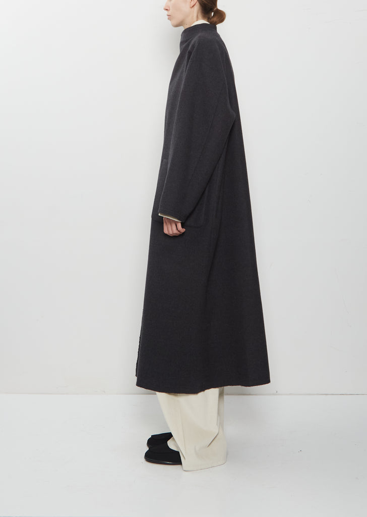 Panno Wool Long Coat w/ Cimossa