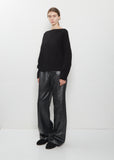 Cashmere Ribbed Batwinged Boatneck Sweater