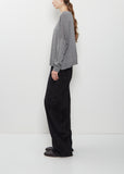 Cashmere Boatneck Kimono Sleeve Sweater — Medium Grey