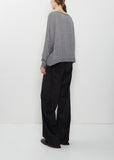 Cashmere Boatneck Kimono Sleeve Sweater — Medium Grey