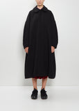 Puff Sleeves Crepe Coat