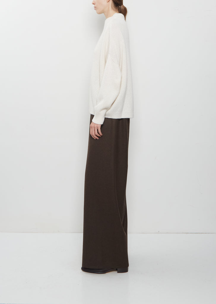 Classic Round Neck Sweater — Bone