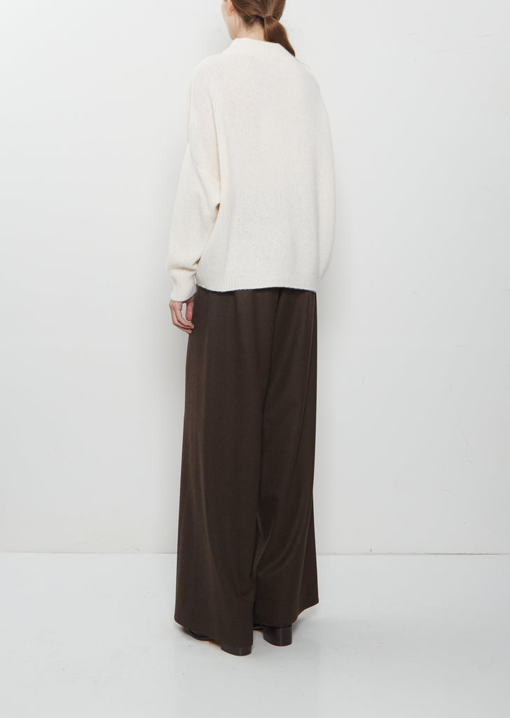 Classic Round Neck Sweater — Bone