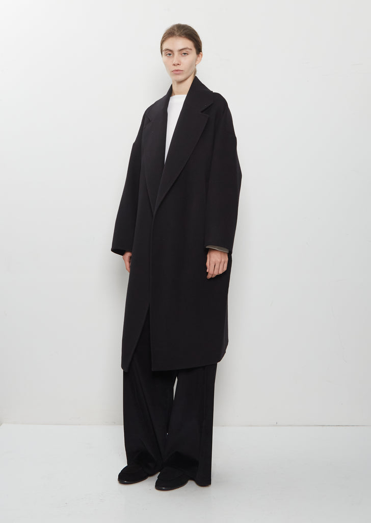 Panno Wool Oversized Coat — Black