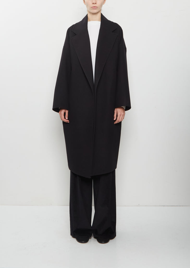 Panno Wool Oversized Coat — Black