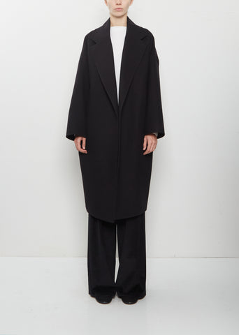 Panno Wool Oversized Coat — Black