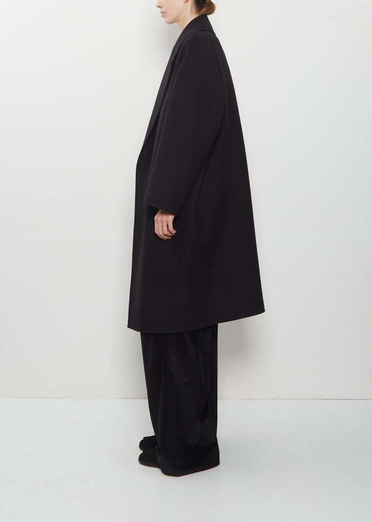 Panno Wool Oversized Coat — Black
