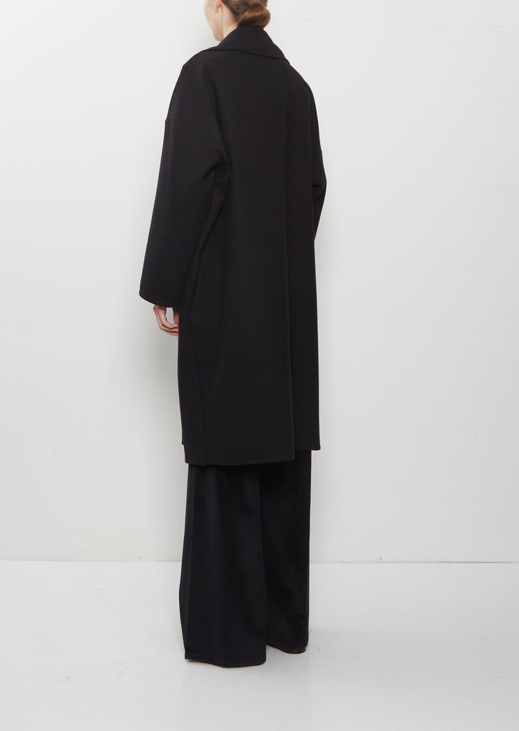 Panno Wool Oversized Coat — Black