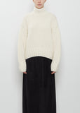 Handknit Mockneck — Raw White