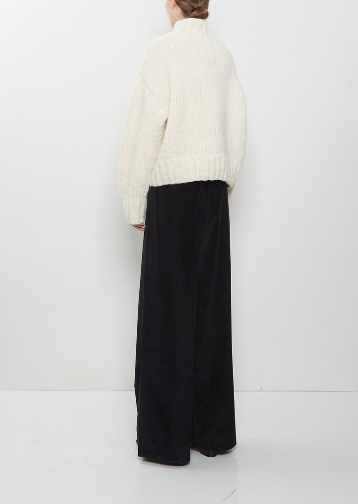 Handknit Mockneck — Raw White