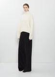 Handknit Mockneck — Raw White