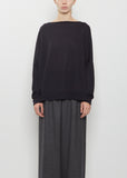 Cashmere Boatneck Kimono Sleeve Sweater — Midnight