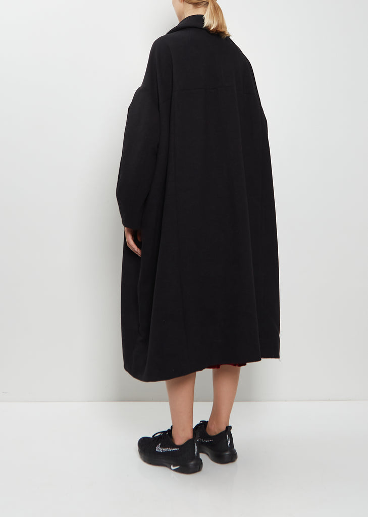 Puff Sleeves Crepe Coat