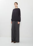 Cashmere Boatneck Kimono Sleeve Sweater — Midnight