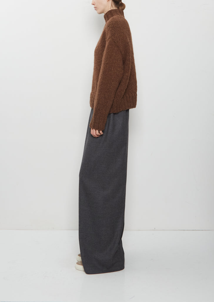 Handknit Mockneck — Rust Melange