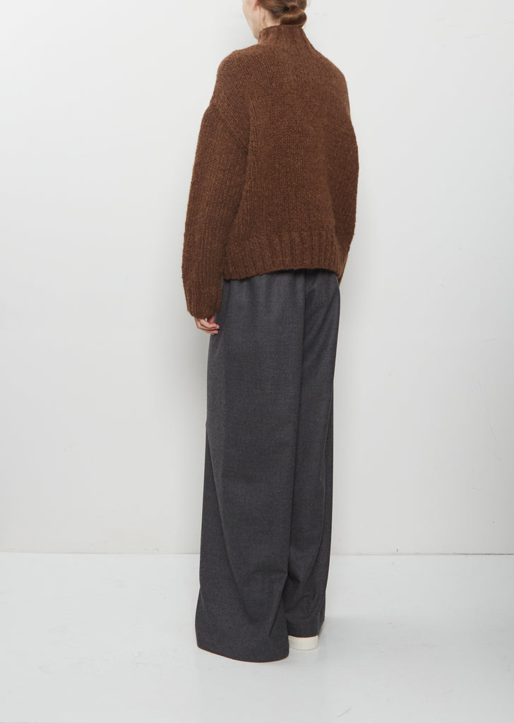Handknit Mockneck — Rust Melange