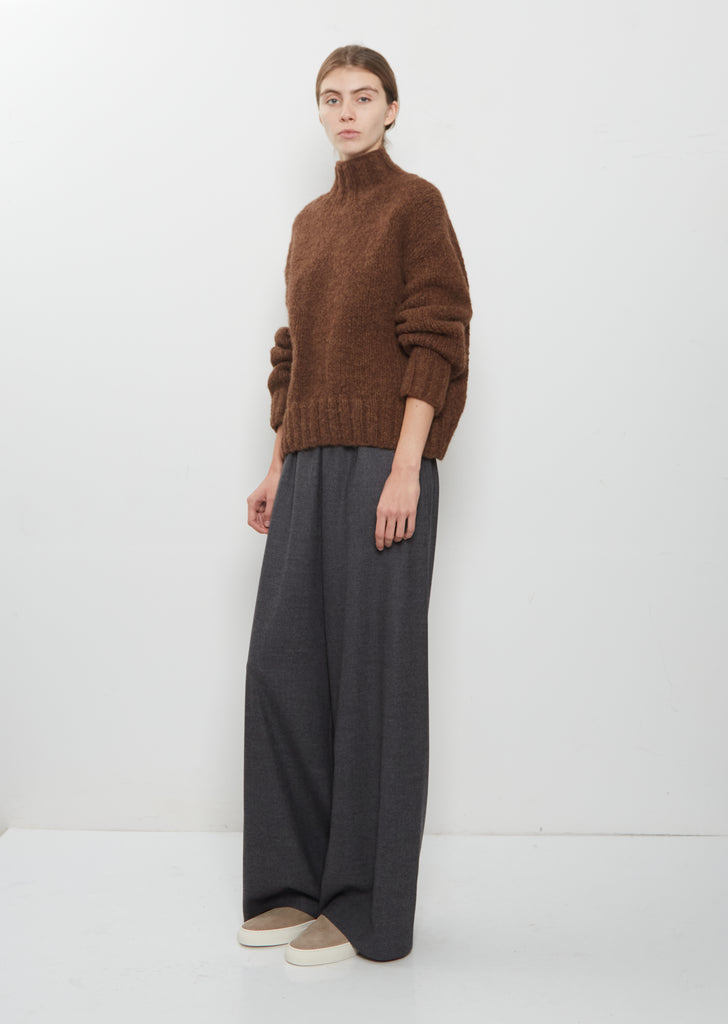 Handknit Mockneck — Rust Melange