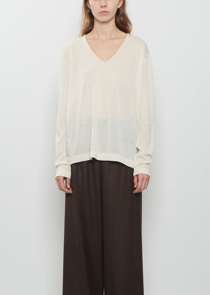 Fine Low V-Neck Sweater