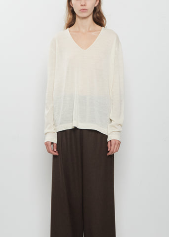Fine Low V-Neck Sweater