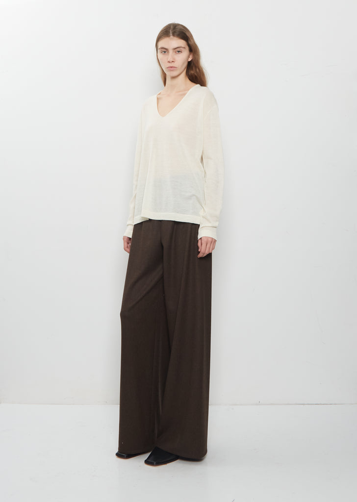 Fine Low V-Neck Sweater