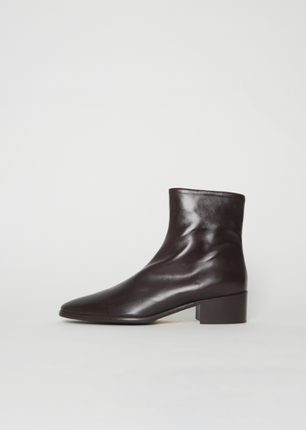 Ankle Zip Boot — Fondente