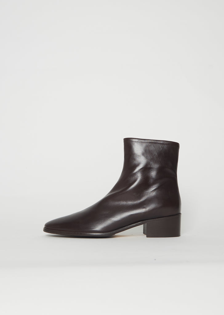 Ankle Zip Boot — Fondente