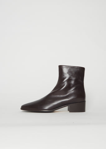 Ankle Zip Boot — Fondente